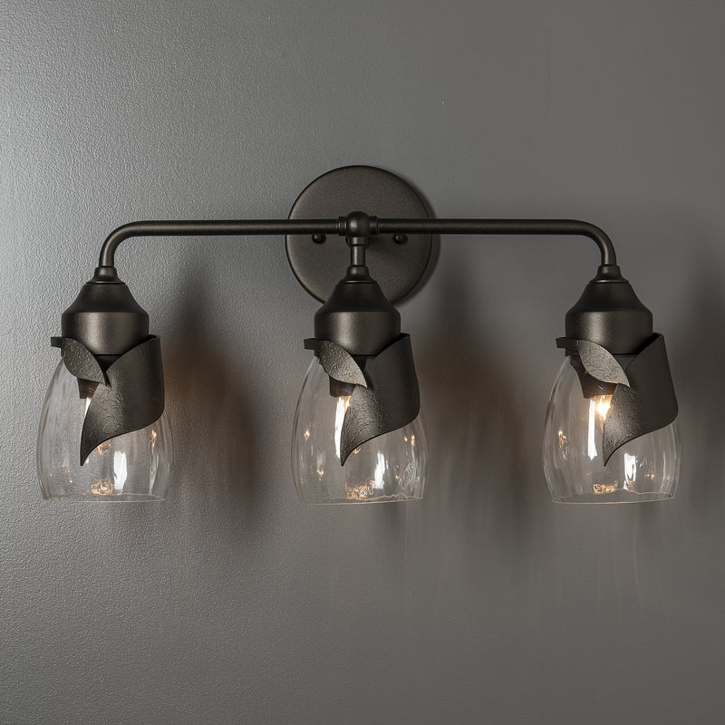 Hubbardton Forge 201352-SKT-14-LL0330 Three Light Bath Sconce, Oil Rubbed Bronze