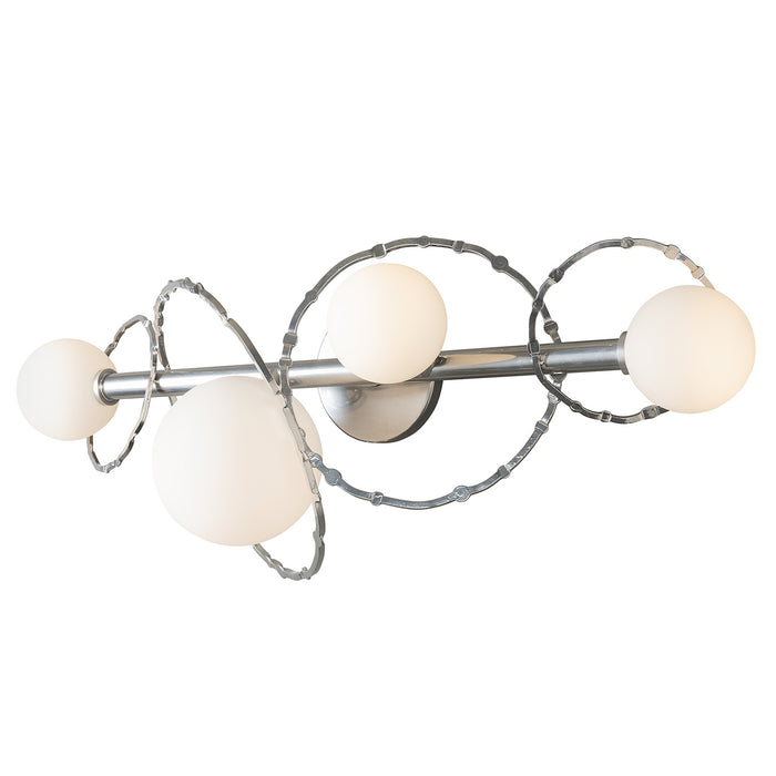 Hubbardton Forge 201361-SKT-85-GG0712 Four Light Bath Sconce, Sterling