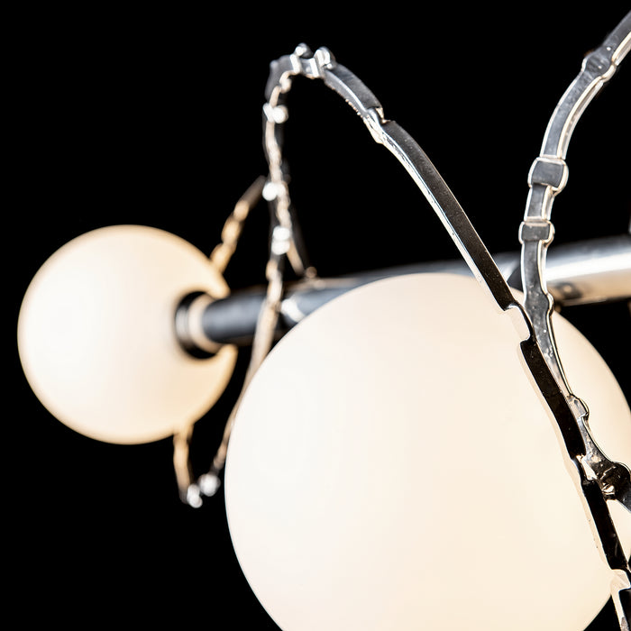 Hubbardton Forge 201361-SKT-85-GG0712 Four Light Bath Sconce, Sterling