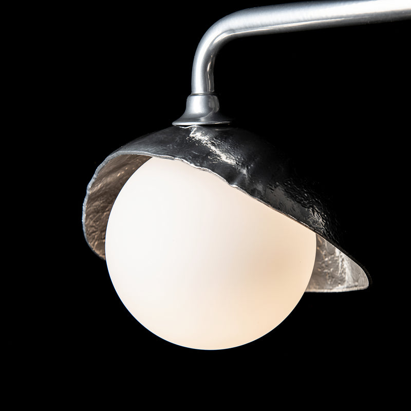 Hubbardton Forge 201373-SKT-85-85-GG0711 Three Light Bath Sconce, Sterling