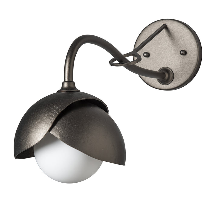 Hubbardton Forge 201377-SKT-14-14-GG0711 One Light Wall Sconce, Oil Rubbed Bronze