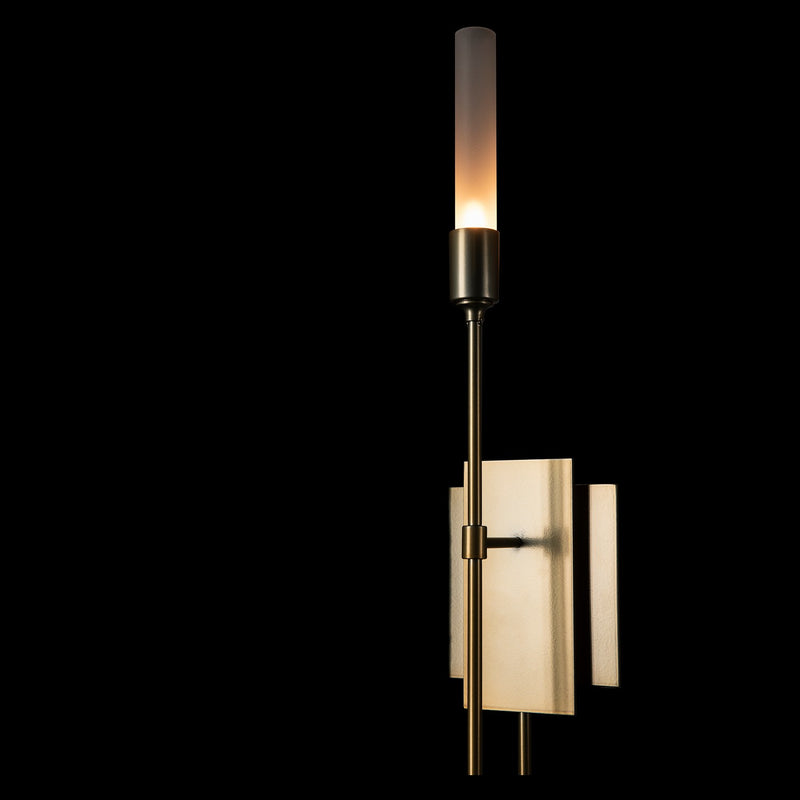 Hubbardton Forge 203050-SKT-86 One Light Wall Sconce, Modern Brass