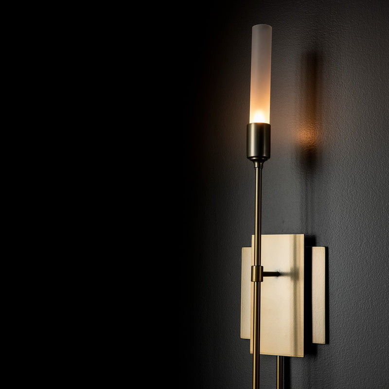 Hubbardton Forge 203050-SKT-86 One Light Wall Sconce, Modern Brass