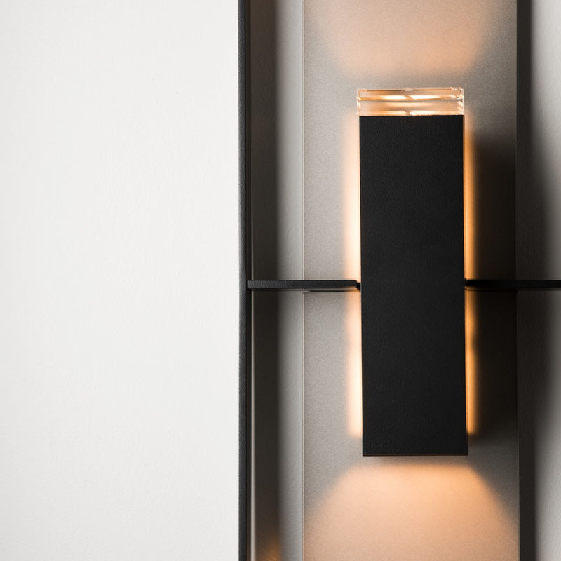 Hubbardton Forge 302607-SKT-80-78-ZM0546 Two Light Outdoor Wall Sconce, Coastal Black
