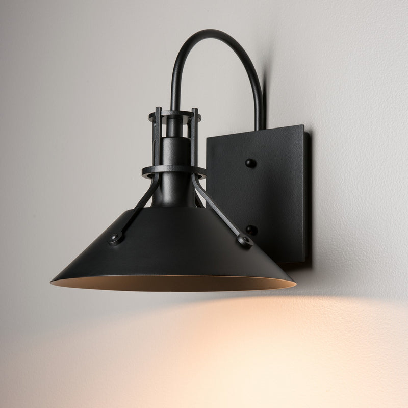Hubbardton Forge 302711-SKT-80 One Light Outdoor Wall Sconce, Coastal Black