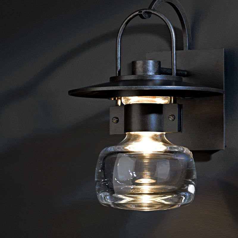 Hubbardton Forge 303005-SKT-80-ZM0447 One Light Outdoor Wall Sconce, Coastal Black