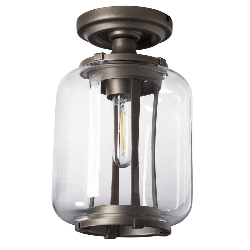 Hubbardton Forge 352551-SKT-14-ZM0723 One Light Outdoor Semi-Flush Mount, Coastal Oil Rubbed Bronze
