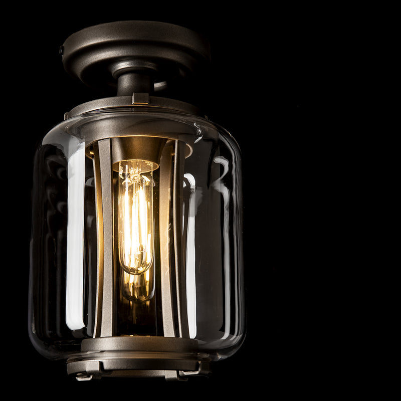 Hubbardton Forge 352551-SKT-14-ZM0723 One Light Outdoor Semi-Flush Mount, Coastal Oil Rubbed Bronze