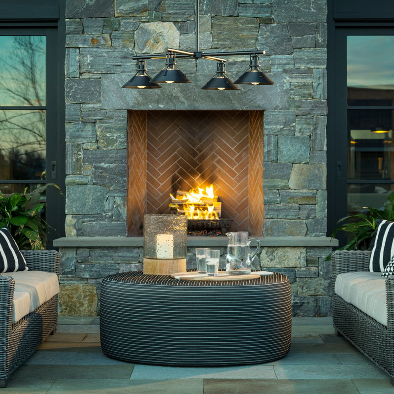 Hubbardton Forge 364210-SKT-MULT-80 Four Light Outdoor Pendant, Coastal Black