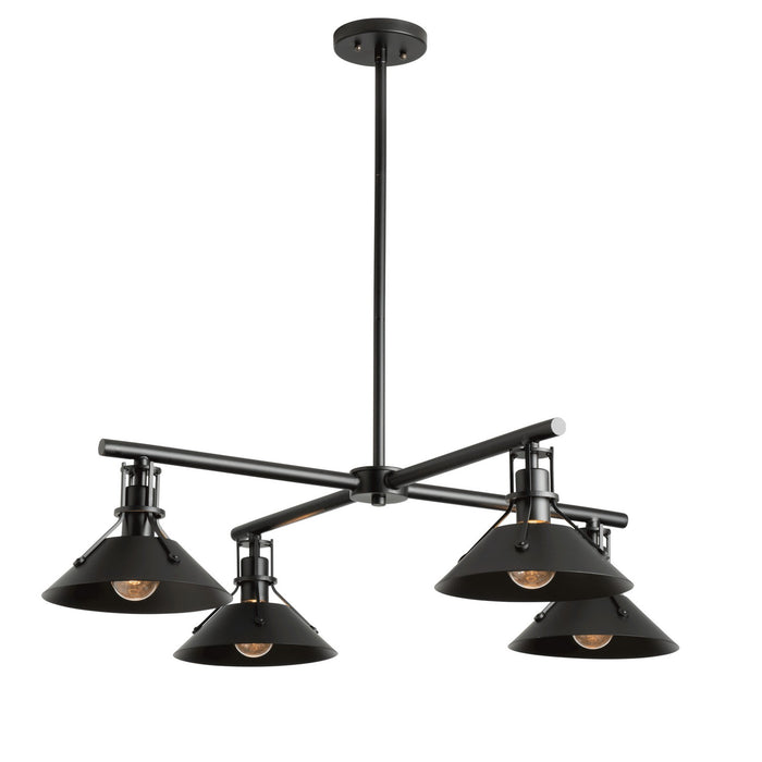 Hubbardton Forge 364210-SKT-MULT-80 Four Light Outdoor Pendant, Coastal Black