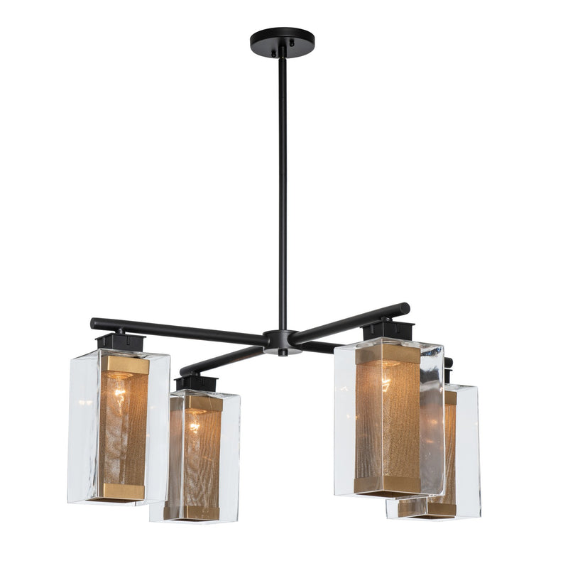 Hubbardton Forge 364213-SKT-MULT-80-70-ZM0093 Four Light Outdoor Pendant, Coastal Black