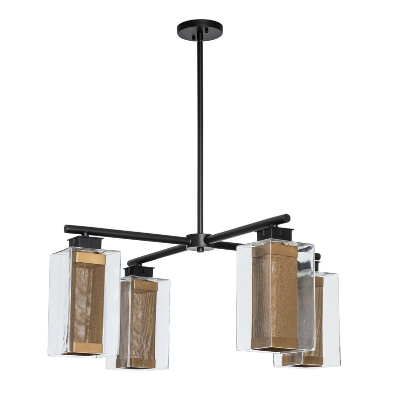 Hubbardton Forge 364213-SKT-MULT-80-70-ZM0093 Four Light Outdoor Pendant, Coastal Black
