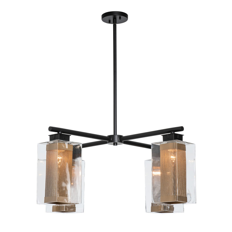 Hubbardton Forge 364213-SKT-MULT-80-70-ZM0093 Four Light Outdoor Pendant, Coastal Black