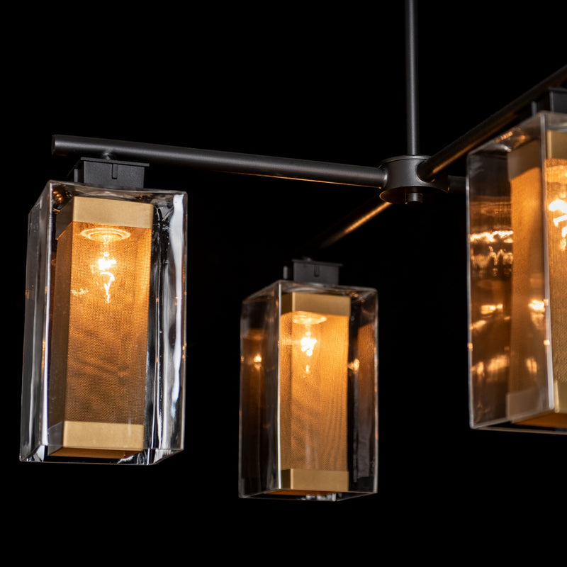Hubbardton Forge 364213-SKT-MULT-80-70-ZM0093 Four Light Outdoor Pendant, Coastal Black