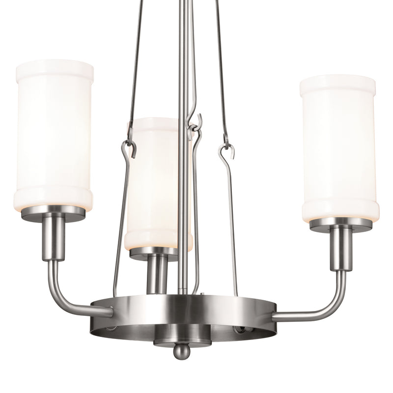 Kichler 52450CLP Three Light Mini Chandelier, Classic Pewter