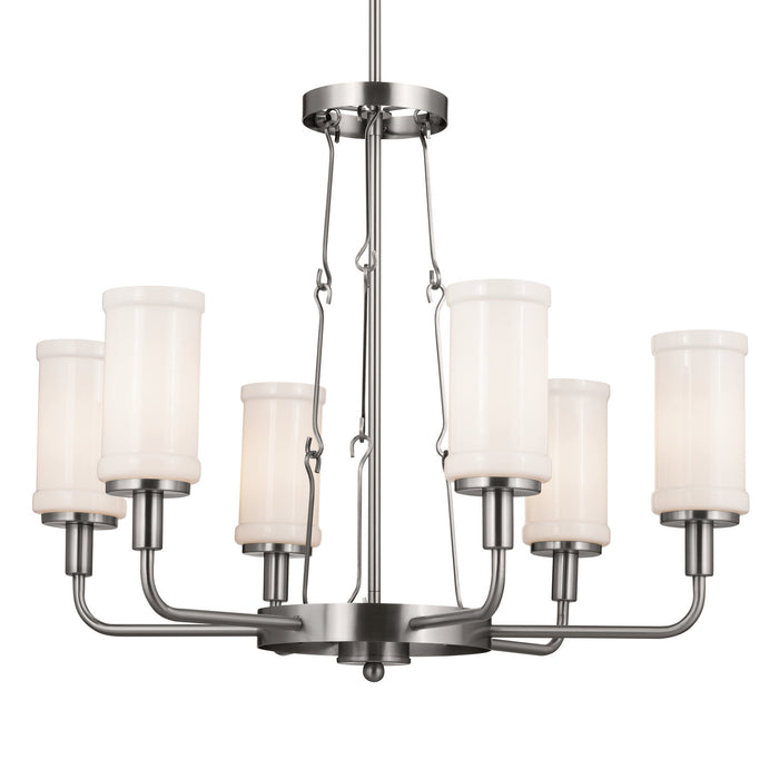 Kichler 52451CLP Six Light Chandelier, Classic Pewter