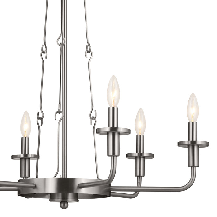 Kichler 52451CLP Six Light Chandelier, Classic Pewter