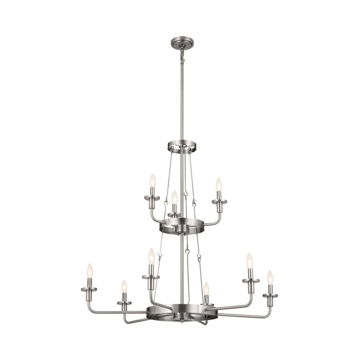 Kichler 52452CLP Nine Light Chandelier, Classic Pewter