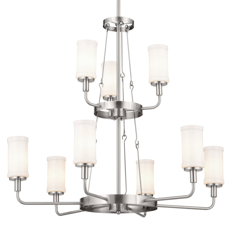 Kichler 52452CLP Nine Light Chandelier, Classic Pewter