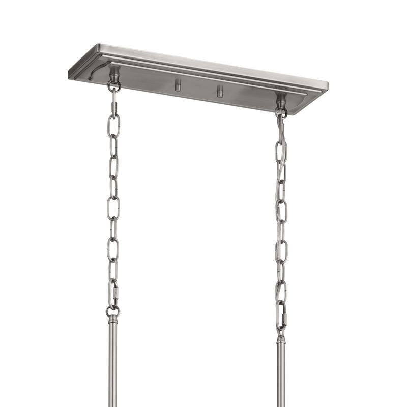 Kichler 52453CLP Eight Light Linear Chandelier, Classic Pewter