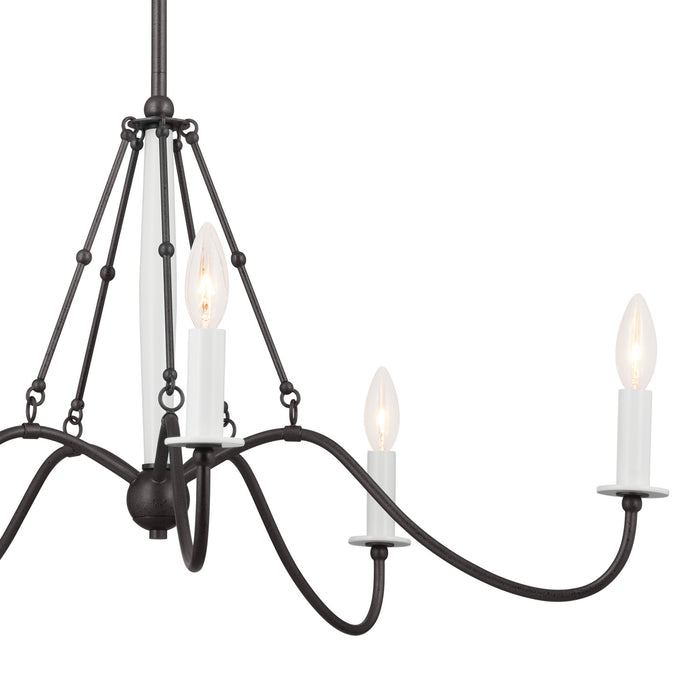 Kichler 52455AVI Five Light Chandelier, Anvil Iron