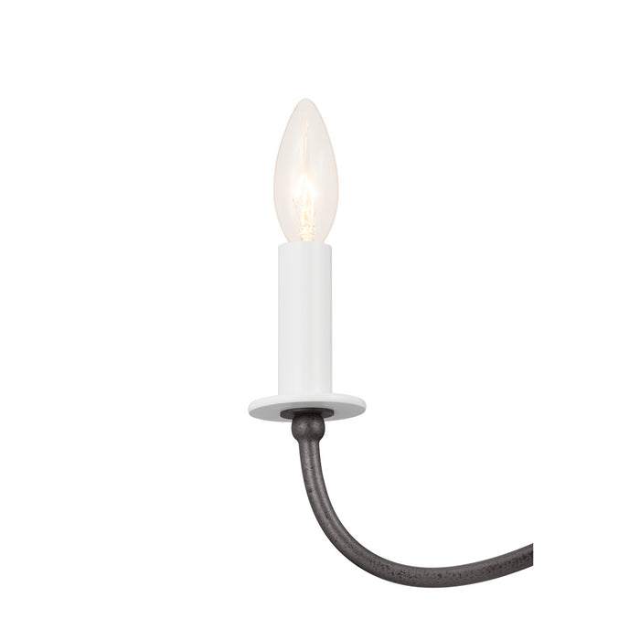 Kichler 52455AVI Five Light Chandelier, Anvil Iron