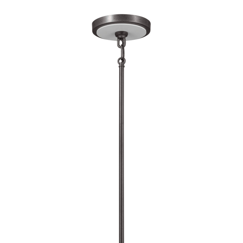 Kichler 52456AVI Eight Light Chandelier, Anvil Iron