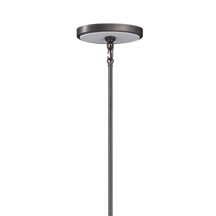 Kichler 52457AVI Eight Light Linear Chandelier, Anvil Iron