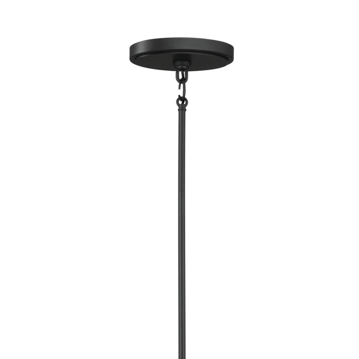 Kichler 52457BKT Eight Light Linear Chandelier, Textured Black