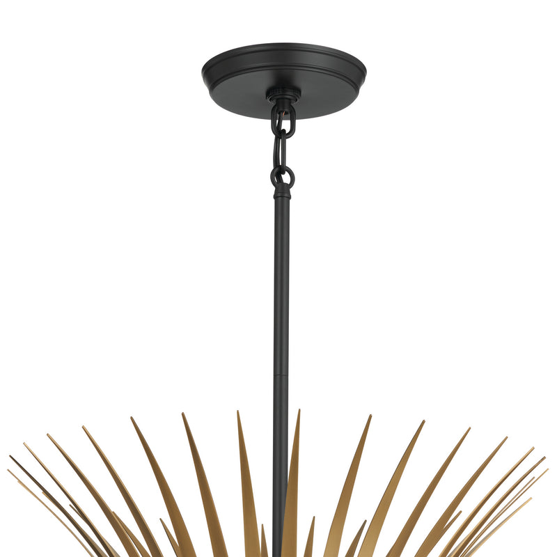 Kichler 52458BK Six Light Chandelier, Black
