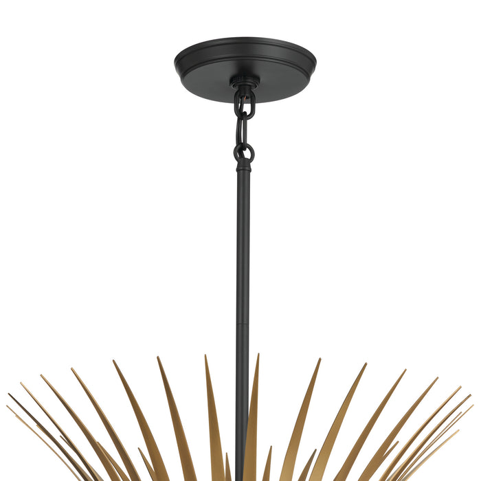 Kichler 52458BK Six Light Chandelier, Black