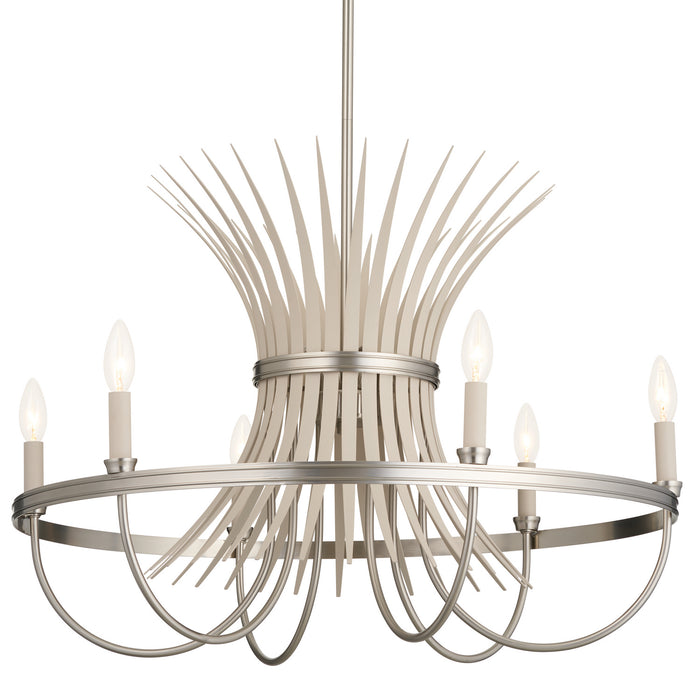 Kichler 52458NI Six Light Chandelier, Brushed Nickel