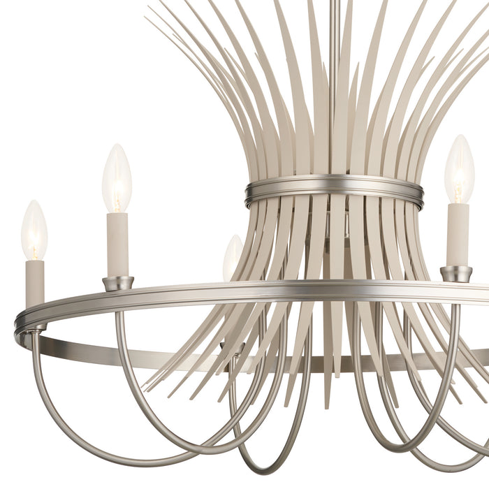 Kichler 52458NI Six Light Chandelier, Brushed Nickel