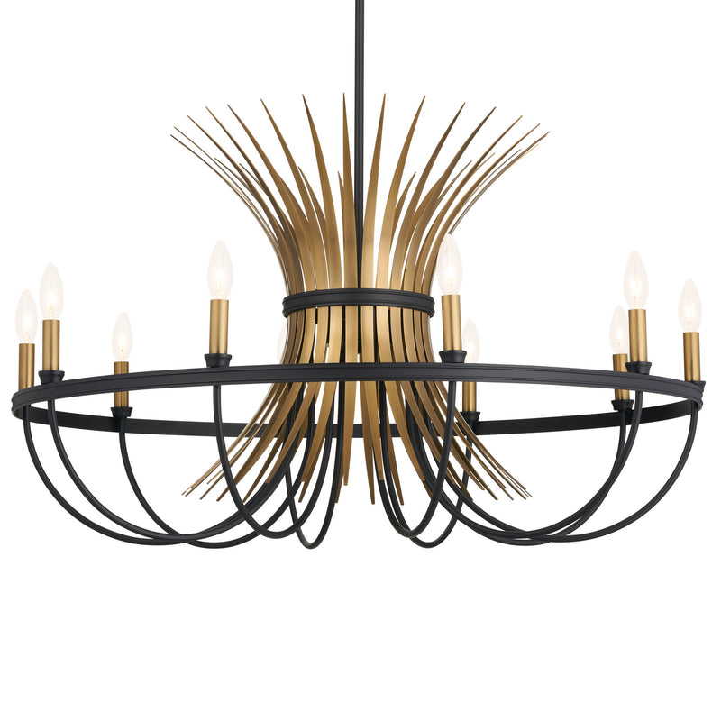 Kichler 52459BK Ten Light Chandelier, Black