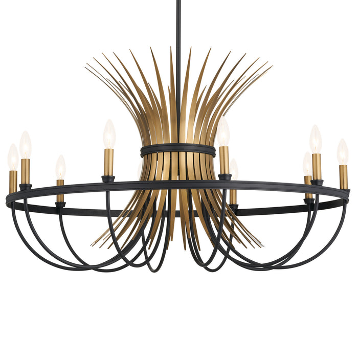 Kichler 52459BK Ten Light Chandelier, Black