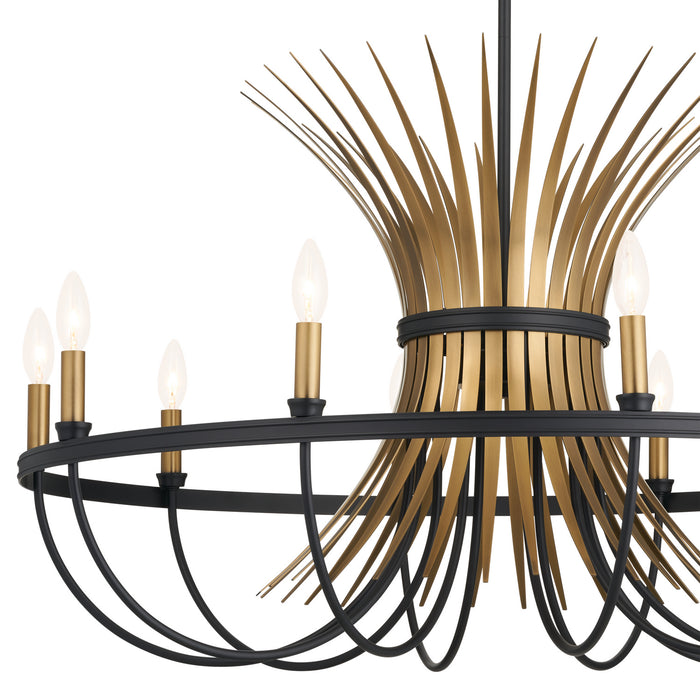 Kichler 52459BK Ten Light Chandelier, Black