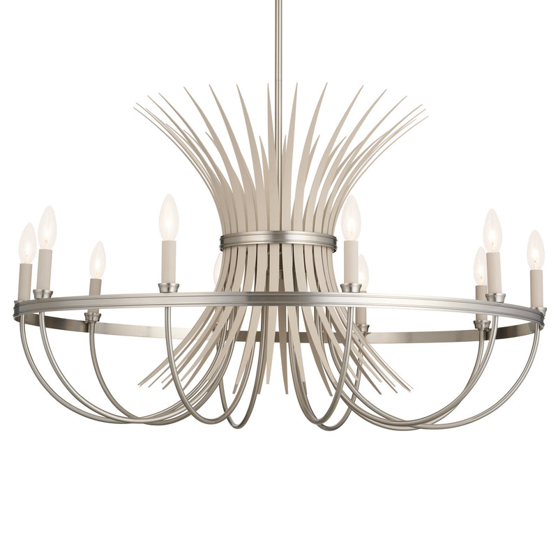 Kichler 52459NI Ten Light Chandelier, Brushed Nickel