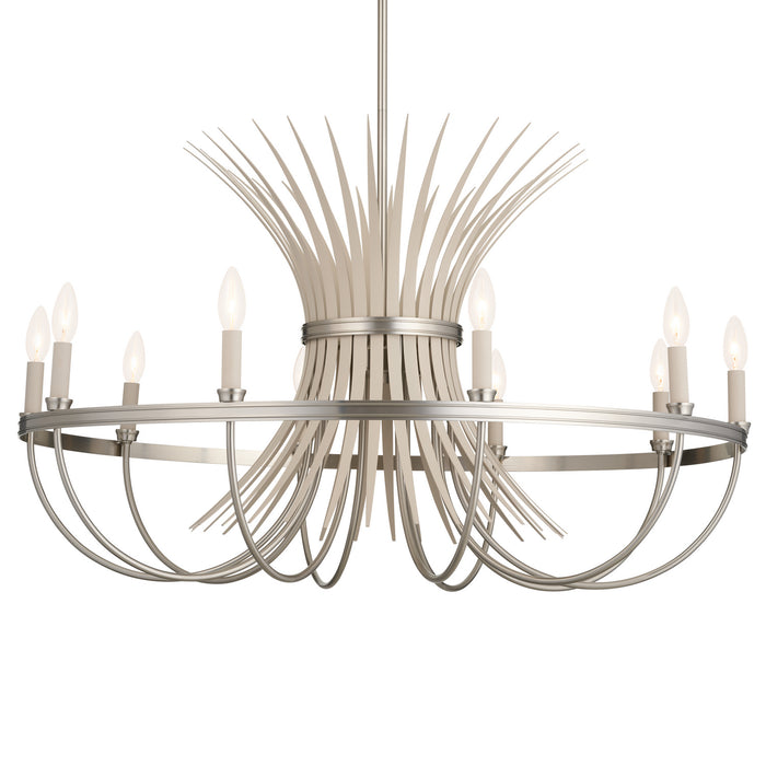 Kichler 52459NI Ten Light Chandelier, Brushed Nickel