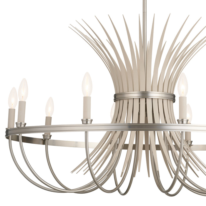 Kichler 52459NI Ten Light Chandelier, Brushed Nickel