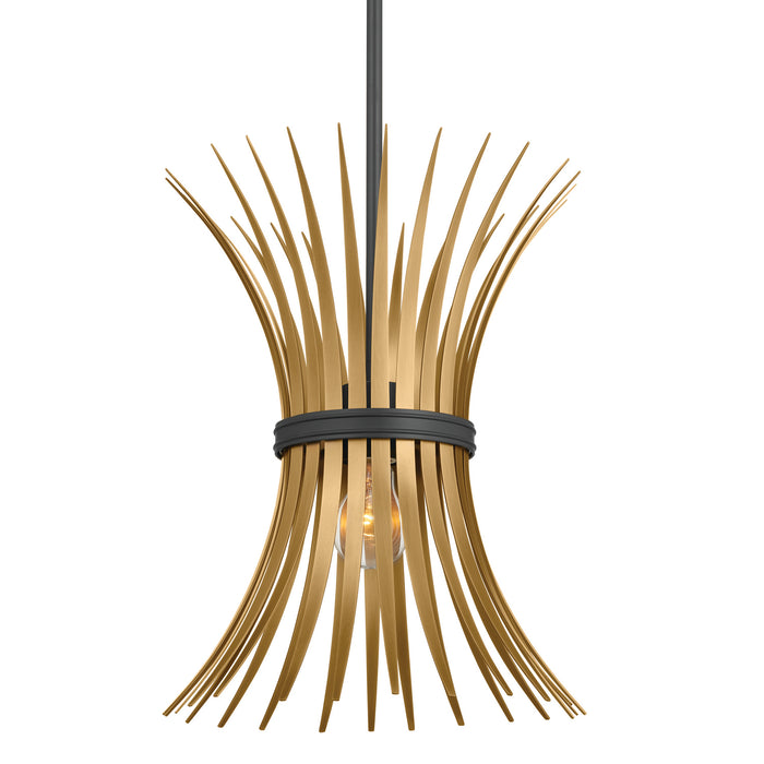 Kichler 52460BK One Light Pendant, Black