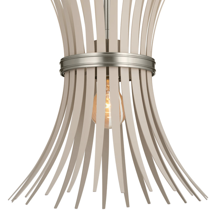 Kichler 52460NI One Light Pendant, Brushed Nickel