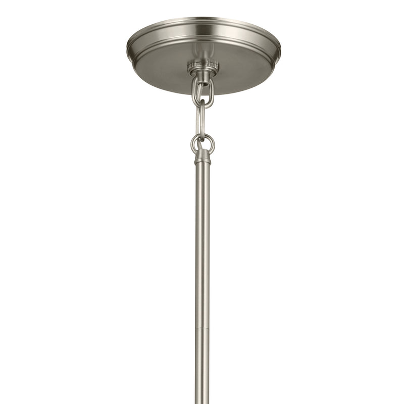 Kichler 52460NI One Light Pendant, Brushed Nickel