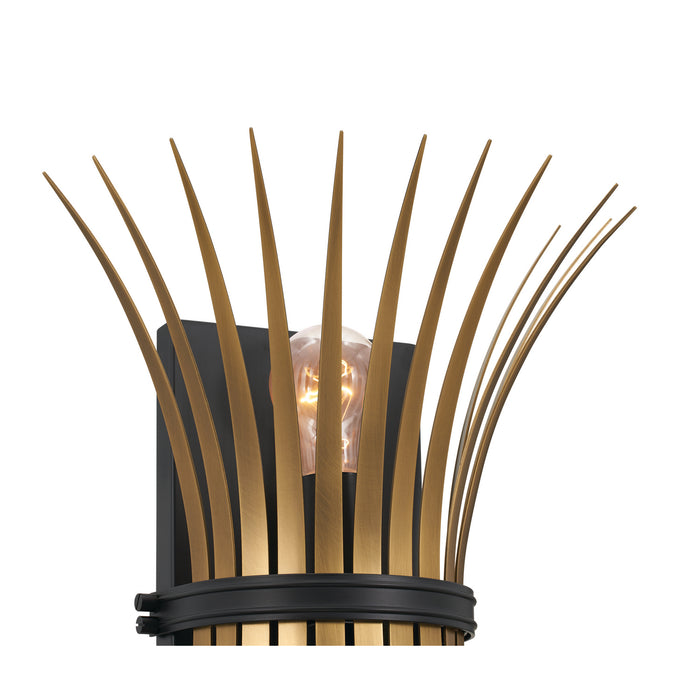 Kichler 52461BK Two Light Wall Sconce, Black