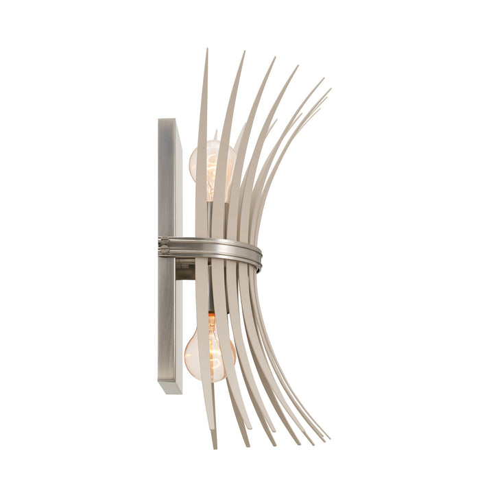 Kichler 52461NI Two Light Wall Sconce, Brushed Nickel