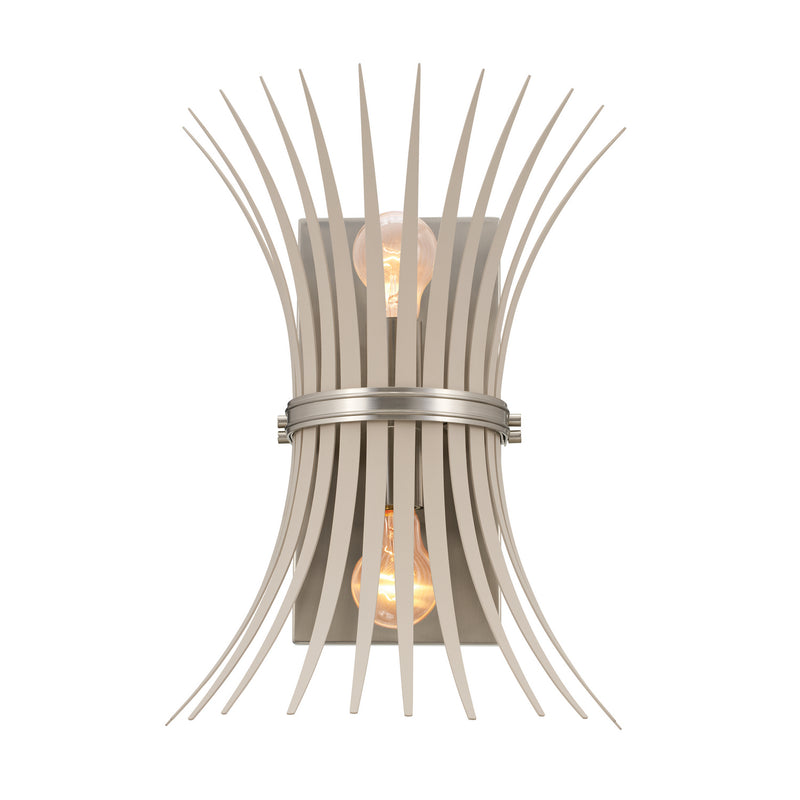 Kichler 52461NI Two Light Wall Sconce, Brushed Nickel