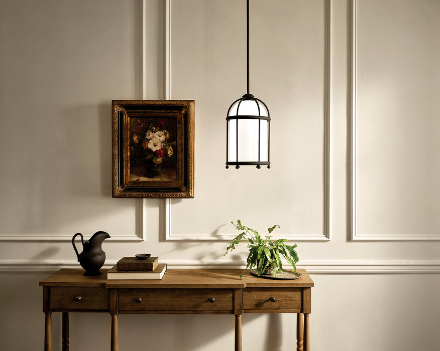 Kichler 52464BKT One Light Pendant, Textured Black