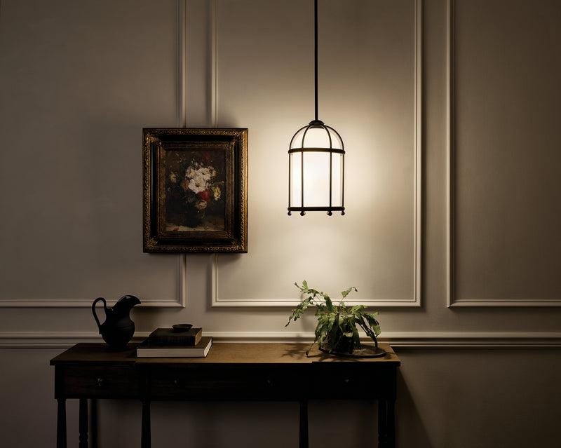 Kichler 52464BKT One Light Pendant, Textured Black