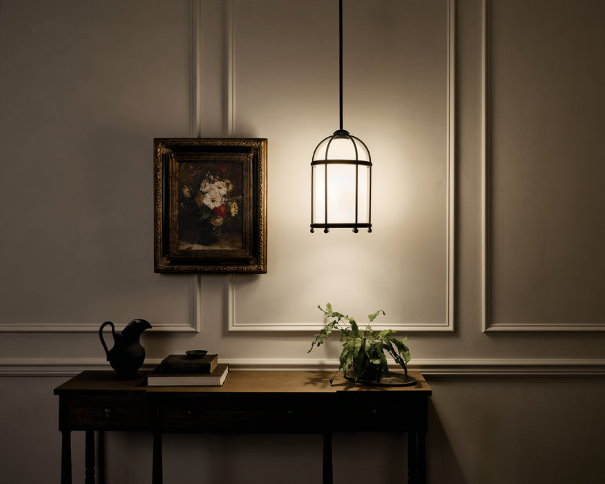 Kichler 52464BKT One Light Pendant, Textured Black