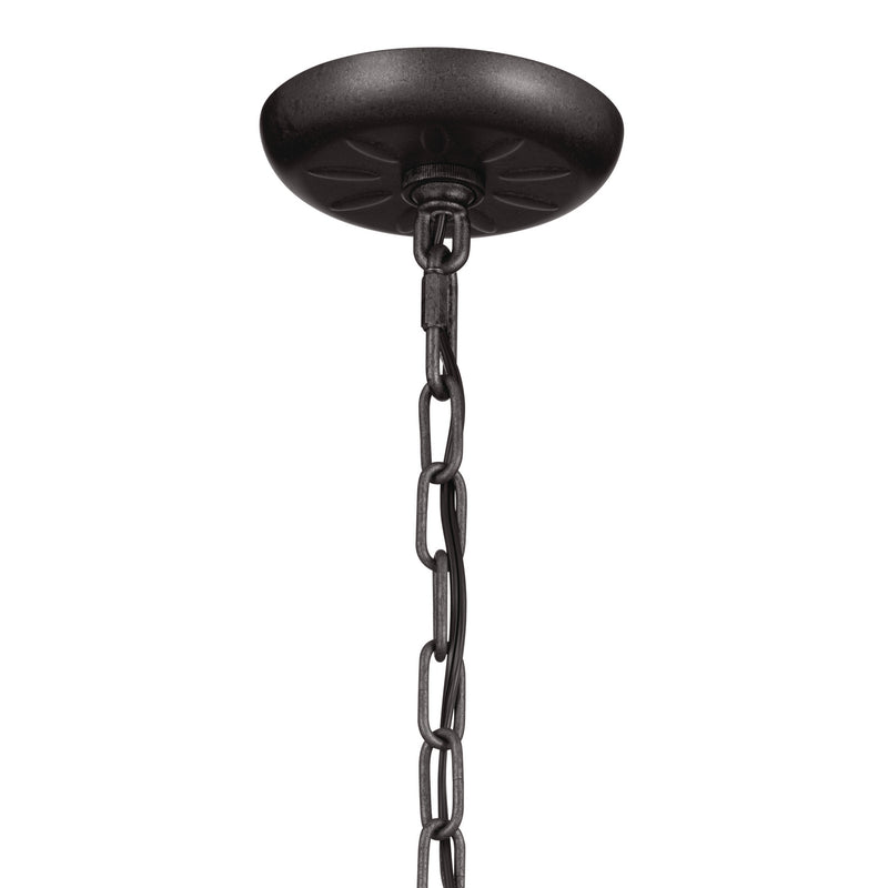 Kichler 52465AVI Three Light Chandelier/Semi Flush, Anvil Iron