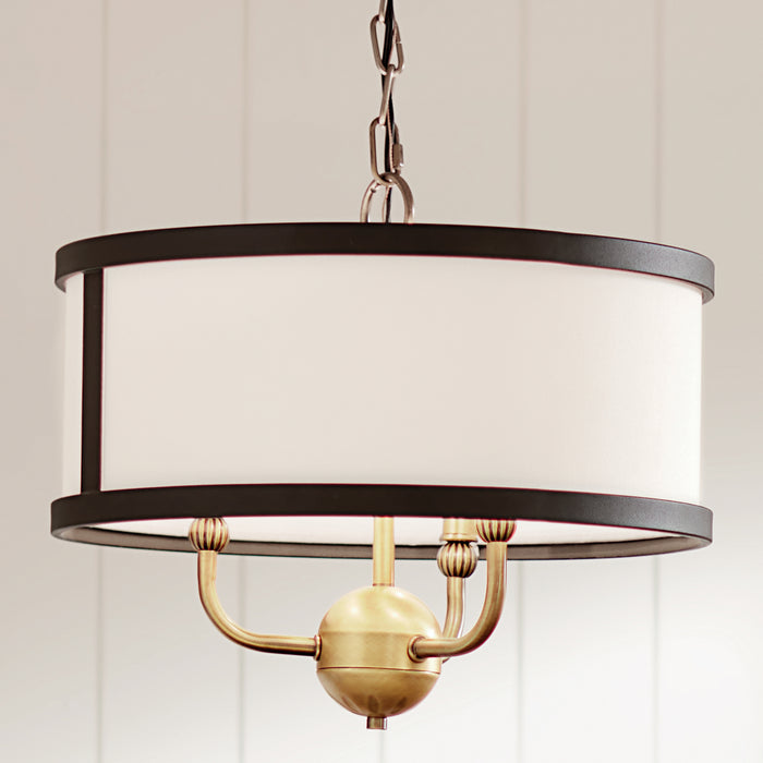 Kichler 52465NBR Three Light Chandelier/Semi Flush, Natural Brass